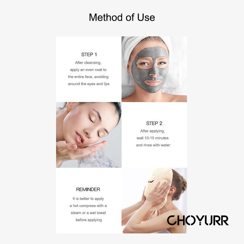 【COD】Volcanic Mud Facial Whitening Clay Mask 110gr Blackhead Removal Masker Wajah Vulkanik Masker Penghilang Komedo-CH