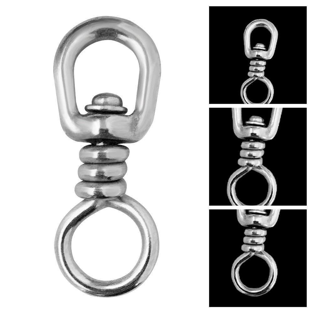 Top 10pcs Konektor Memancing Dengan Pin Baru Padat Ring Stainless Steel Heavy Duty Ball