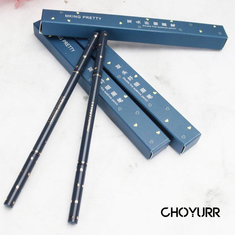 【COD】Eyebrow 2in1 Eyebrow Pensil Alis Double Head Spiral Berkepala GandaEyebrow Long Lasting Tahan Lama Non Smudge Original-CH