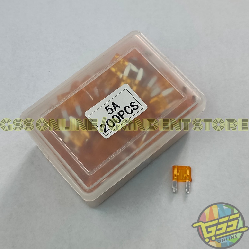 Fuse sekring tancap MINI DX original fuse 5A 7,5A 10A 15A 20A 25A 30A 1 BOX ISI 200 PCS