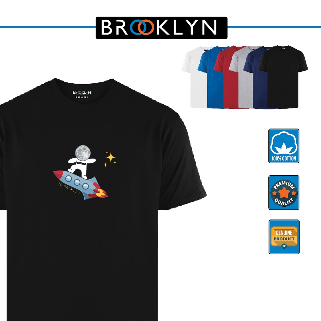 Kaos Sablon Katun / Tshirt Premium Cotton Pria &amp; Wanita Moon Series