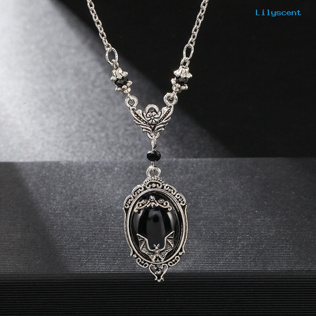 Ls Kalung Liontin Vintage Indah Gothic Halloween Kalung Kelelawar Untuk Pesta