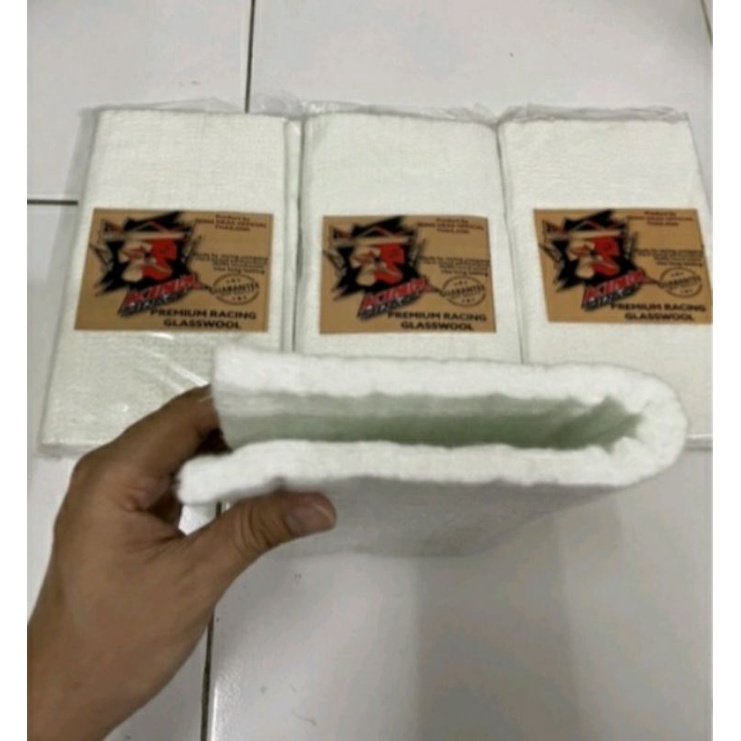 Gasbul Glasswool Peredam Knalpot Anti bakar 30x26x1.5cm import Thailand