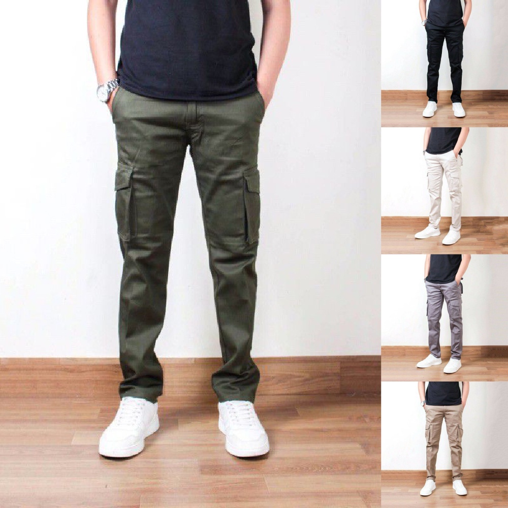 Celana Cargo Panjang Pria Kargo Slim Fit Big Size Jumbo 27-38 Ready Stock - Pieter Jackson Junior
