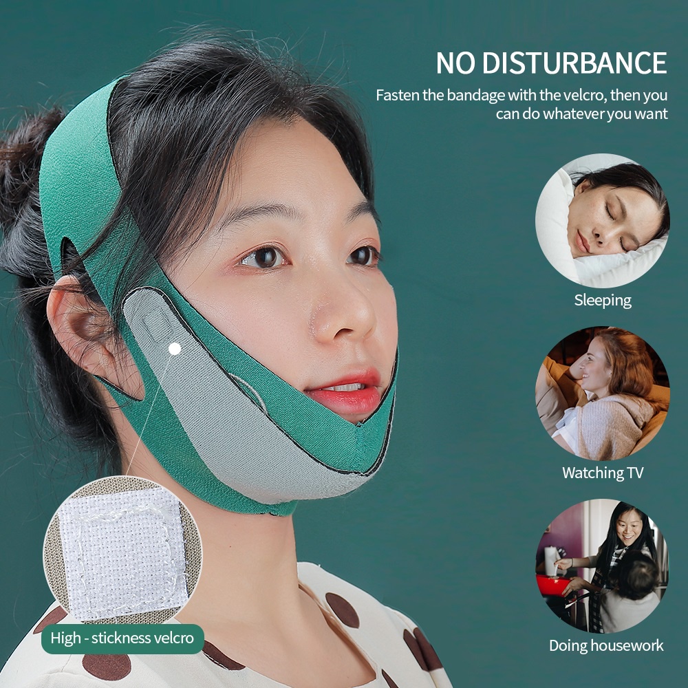 Ultra-thin Belt Strap Face Lift Up Belt Penghilang Double Chin Perban Pengangkat Wajah Ultra Tipis V-Shape Face Contouring Alat Pijat Wajah