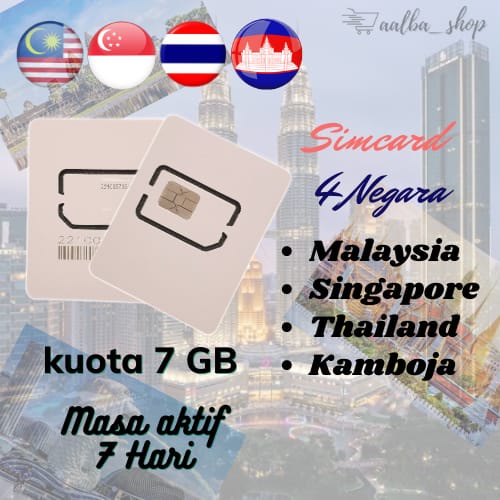 Jual Sim card Malaysia Singapure Thailand Kamboja Unlimited Data