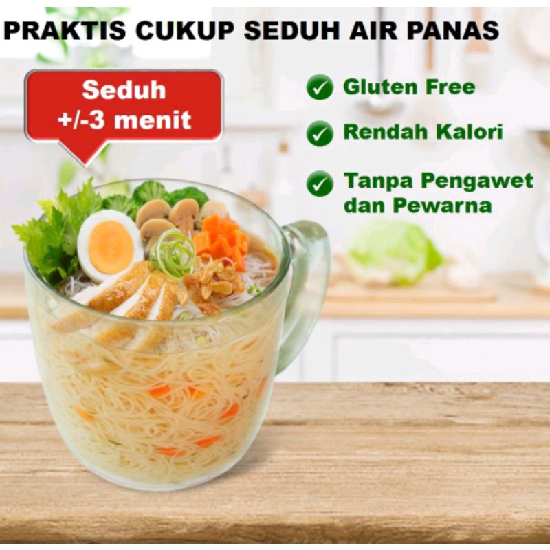 Bihunku Seduh Kaldu Ayam Bihun Instant Bihun Gelas Netto - 24gr