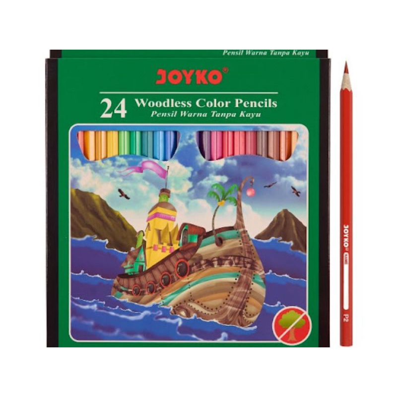 Pesil Warna / Colour Pencil Joyco CP -104 perpack isi 24 warna