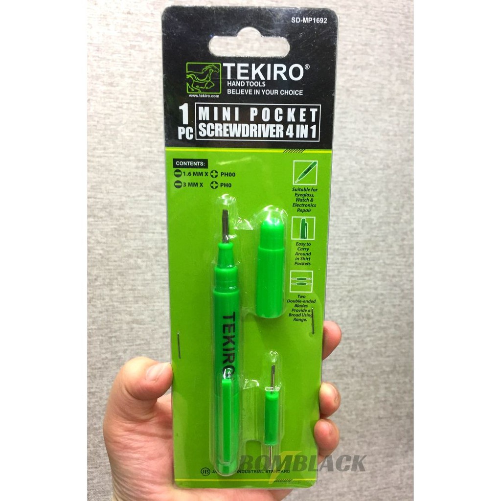 Obeng Mini Set 4 in 1 Tekiro Obeng Tipe Pen Kacamata Jam Tangan Laptop Komputer Elektronik