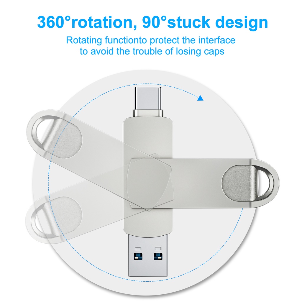 Panas! Flashdisk OTG HP 3IN1 1TB Type-C Micro USB/IOS Smart Phone Flashdisk Untuk iPhone/PC/Android