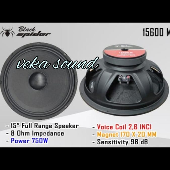 Speaker Black Spider 15 Inch 15600 M Komponen Black Spider 15600 M Ori