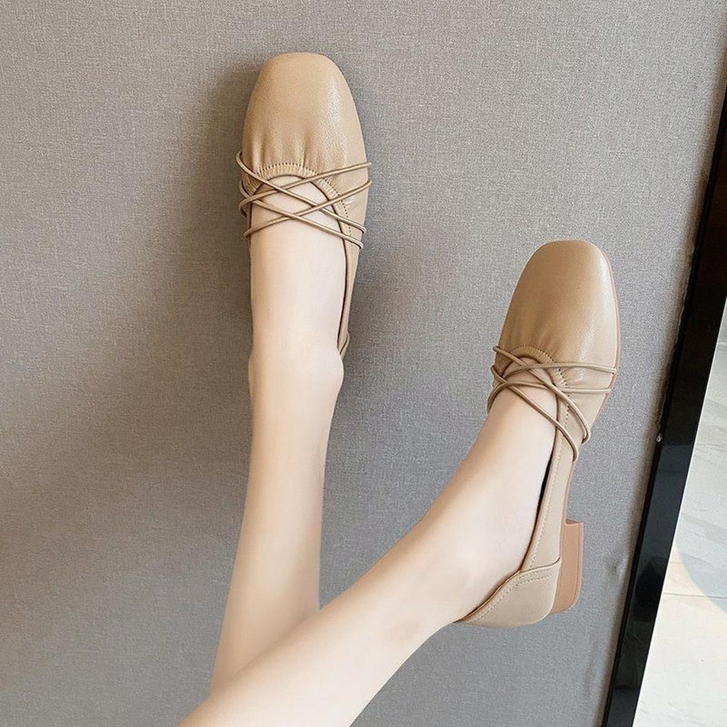 Flat Shoes Cewek Terbaru Korean Style Fashionable Sepatu Wanita Premium Elegant Polos