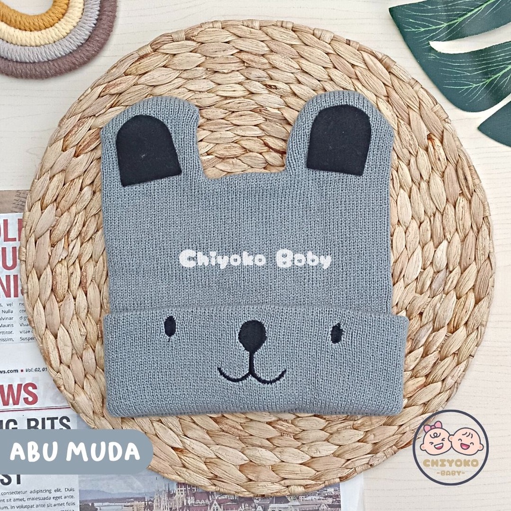 Topi Kupluk Rajut Bayi 1 sd 3 Tahun Telinga Doggy / Topi Kupluk Unisex / Topi Kupluk Anak motif Puppy Doggy Chiyoko Baby