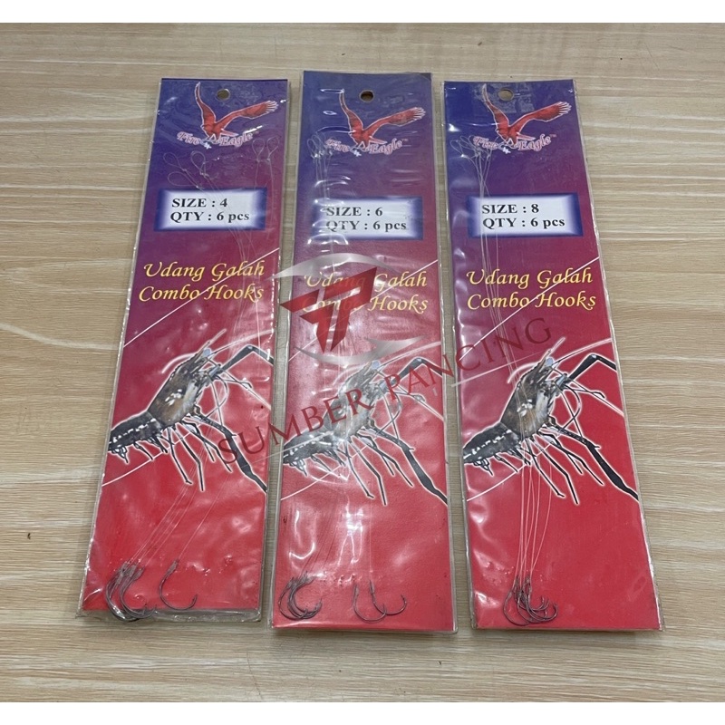 Mata Pancing Udang Fire Eagle siap pakai/pancing udang tajam
