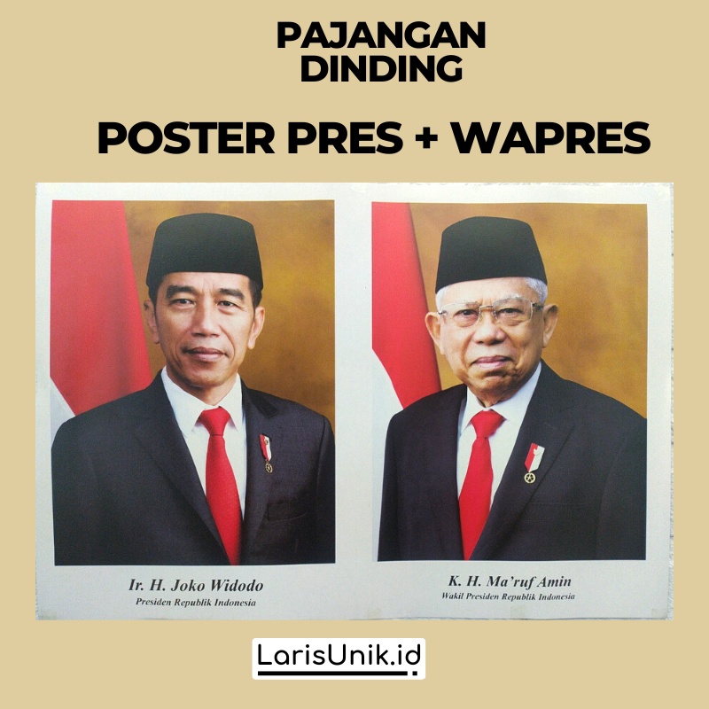 Photo Presiden dan wakil Poster Lambang Garuda Pancasila Terbaru Gambar Presiden Resmi Poster Pigura