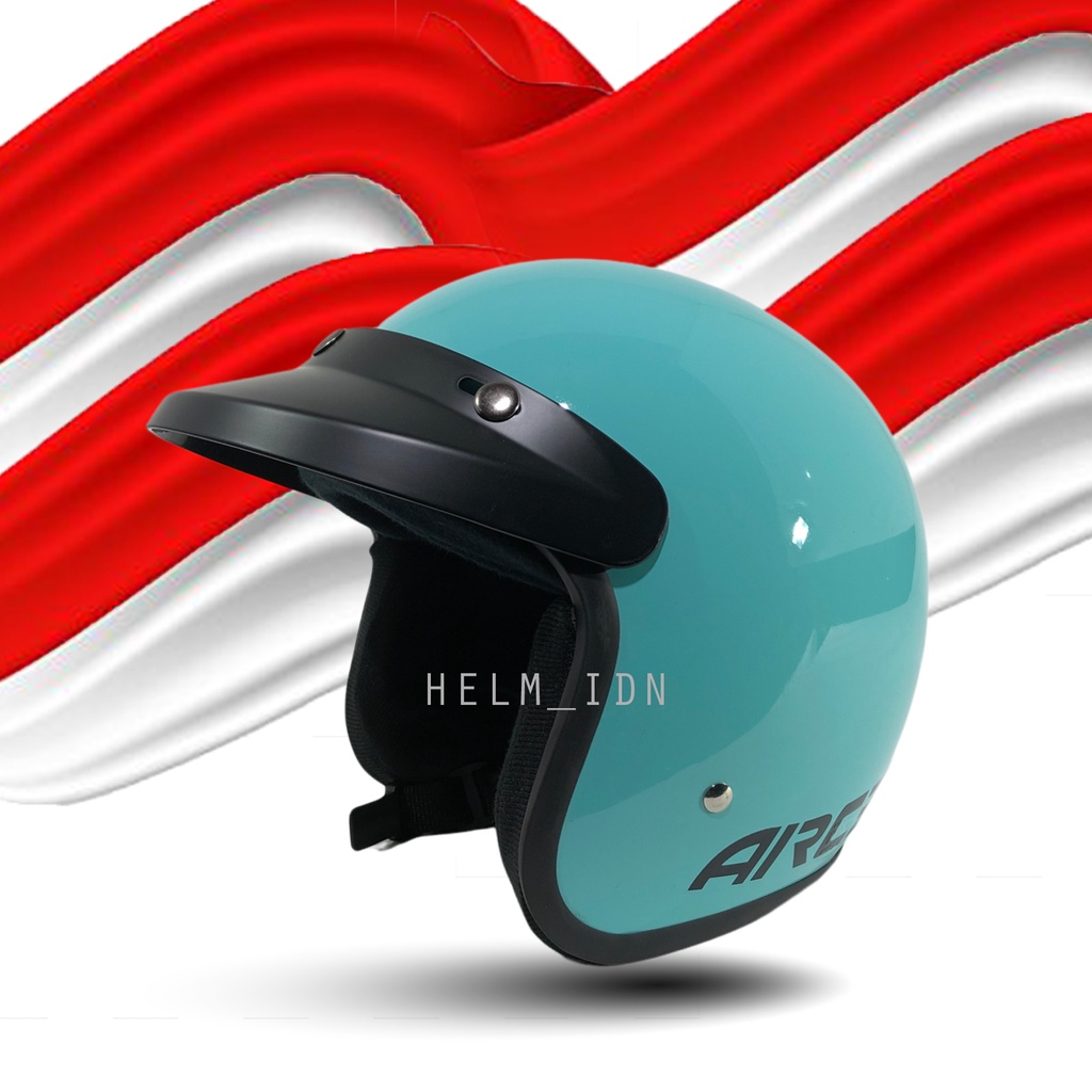Helm Indonesia Helm Bogo Murah Helm Retro Polos Topi Pet Pendek Tanpa Kaca
