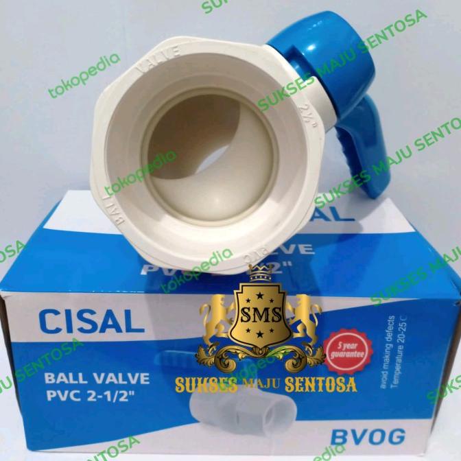 Ball Valve Pvc 2 1/2" Cisal/ Ballvalve/ Stop Kran 2.5 Inch Taiwan