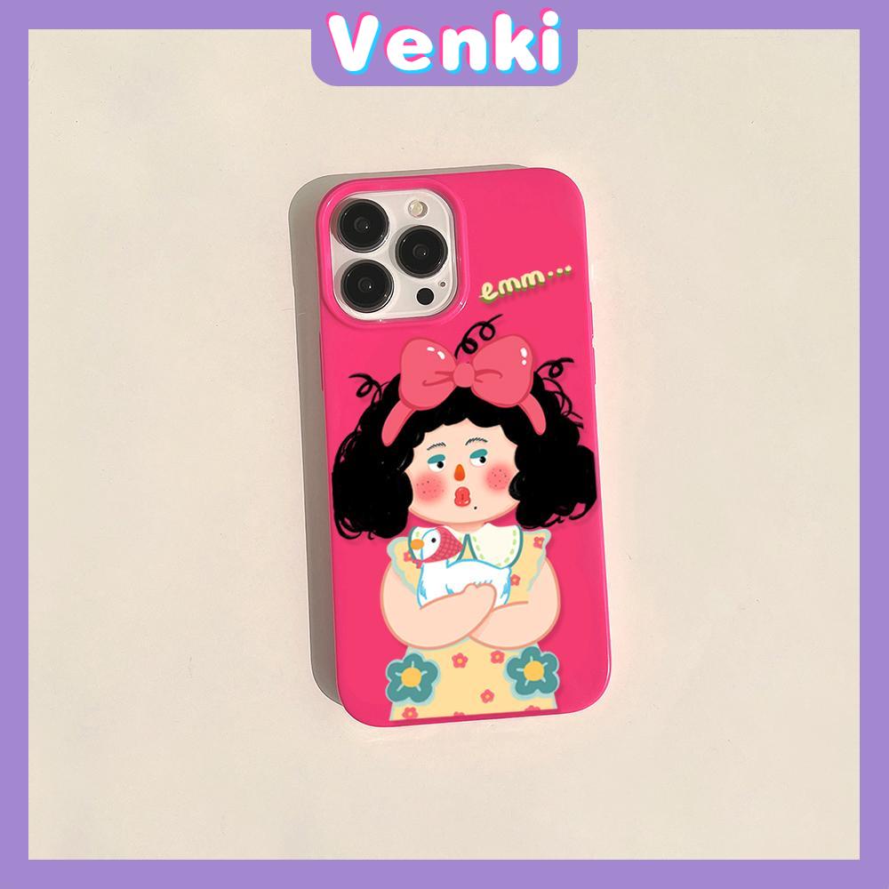 iPhone Case Soft TPU Glossy Pink Candy Case Cute Cartoon Curly Hair Girl Camera Protection Shockproof For iPhone 14 13 12 11 Pro Max 7 8 Plus X XR