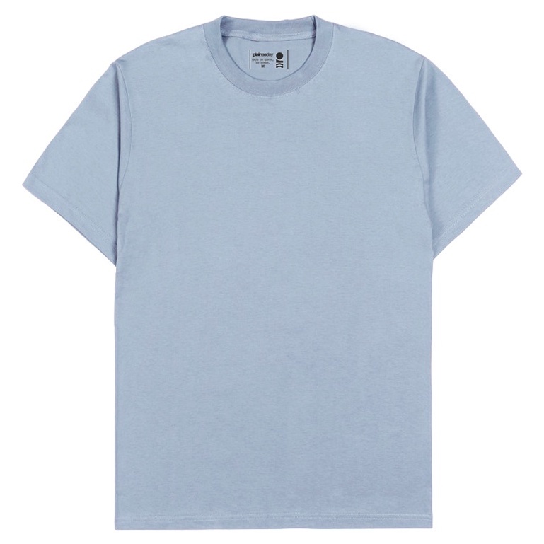 PLAIN Basic T-Shirt - Dusty Blue (Kaos Polos Reguler Cotton 30s)