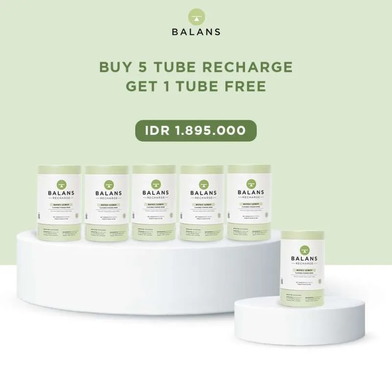 

Balans Promo Bundling 6 Tube Recharge | Fiber & Probiotics Drink / PROMO BALANS RECHARGE BUY 5 GET 1 FREE