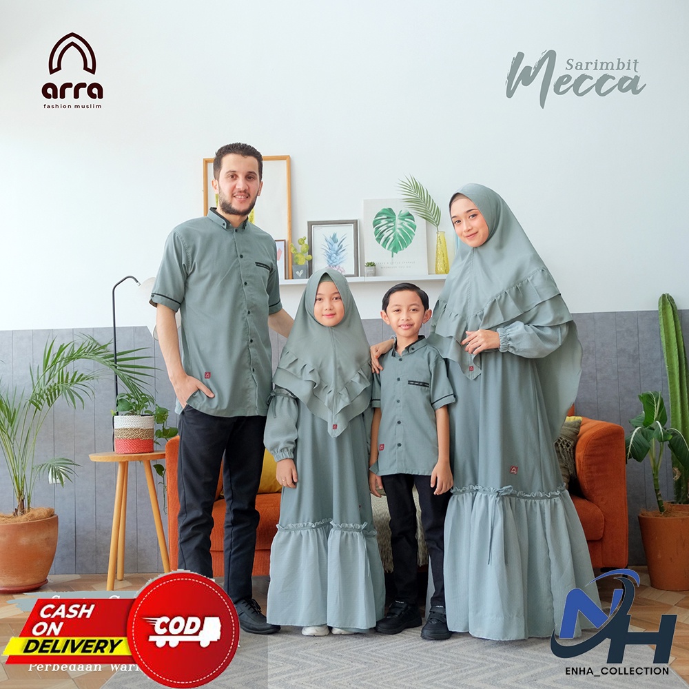 PREMIUM KOKO Baju Seragam Sarimbit Lebaran Keluarga Ayah Ibu Anak Famili set muslim terbaru Murah De