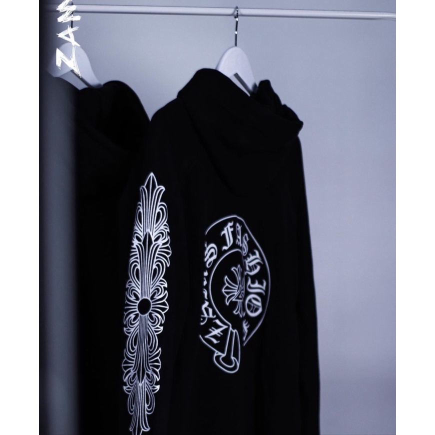JAKET SWEATER HOODIE FEROCIOUS HOODIE SWEATER SIMPLE HITAM SIG PUTIH / SWEATER HOODIE MIROR KASUAL PRIA WANITA