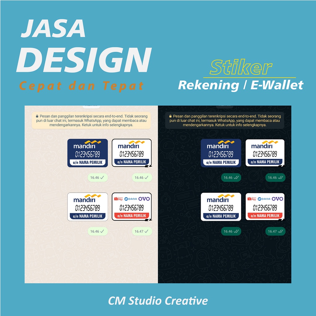 Jasa Desain Stiker Rekening
