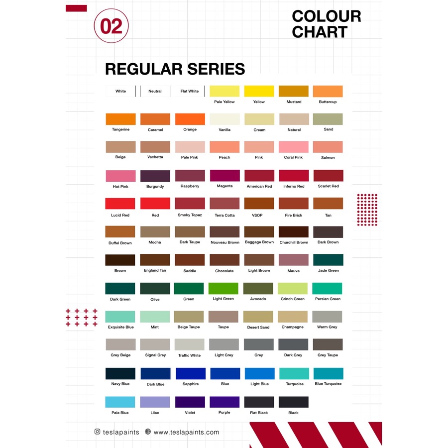 

Tesla Acrylic Leather Paint 70ml (Varian 2) SF6