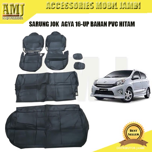 SARUNG JOK/SEAT COVER AGYA 2016-UP BAHAN PVC HITAM