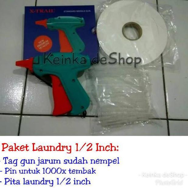 

[VCW] Paket laundry binatu Alat tembak tag gun isinya arrow pin Pita label penanda cucian laundry 1/2 inch 8tvyj