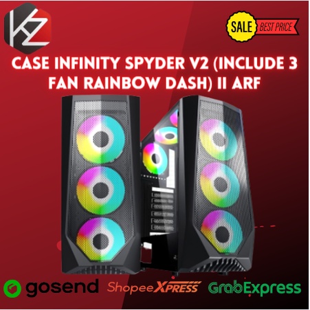 CASE INFINITY SPYDER V2 (INCLUDE 3 FAN RAINBOW DASH) II ARF