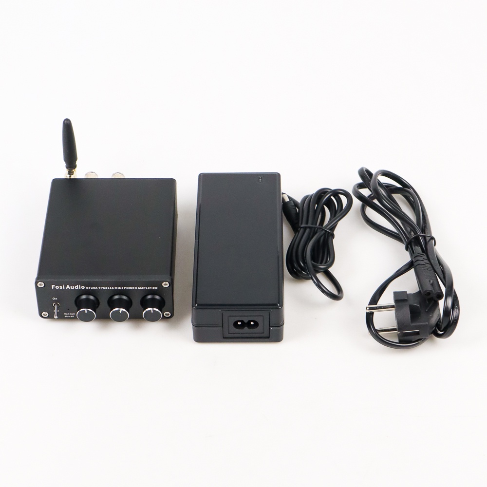 Fosi Audio Mini Power Amplifier Bluetooth 5.0 2 Channel TPA3116 - BT20A - Black