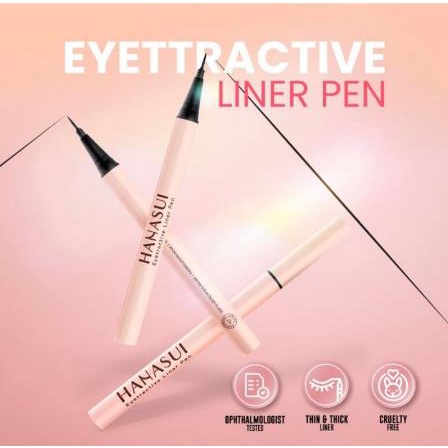 ^ KYRA ^ Hanasui Eyeliner Pen Eyetractive Liner Pen Long Lasting Waterproof Black