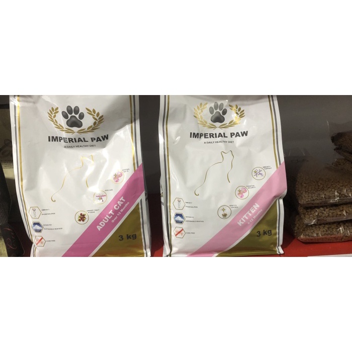 ⭐BISA COD⭐ IMPERIAL PAW CATFOOD HALAL 3KG ( KITTEN DAN ADULT ) - Adult
