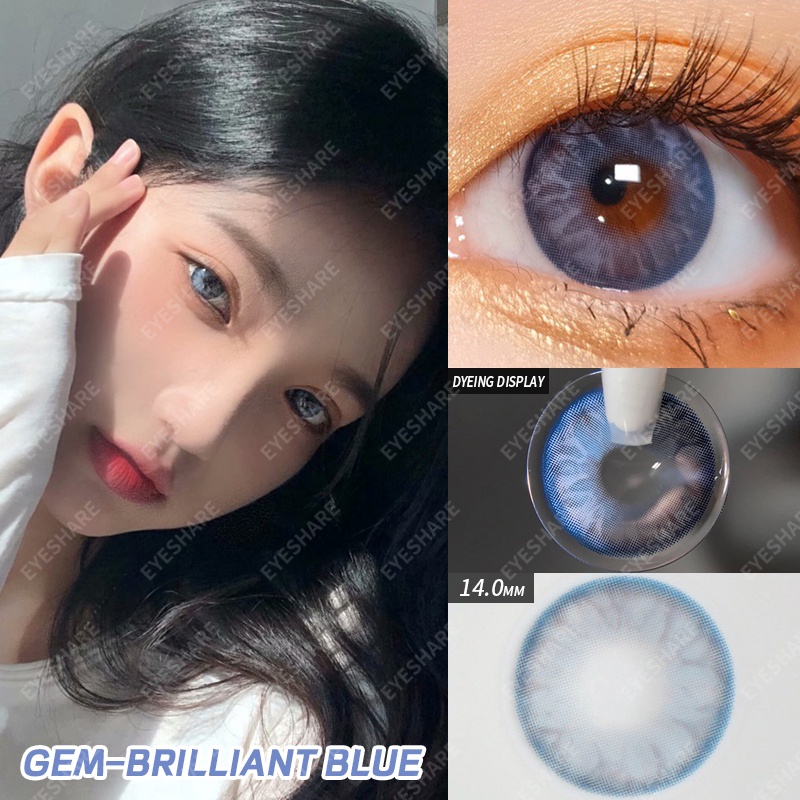 (COD)Menyinarimu GEM Softlens Minus(-1~-6) Softlens Pink Lensa Mata Penuh Gaya Dan Cantik Softlens Brown Warna Lensa Kontak Soflen 2023 DIA 14.0MM New Dubai Import Premium Big Eye  Softlen