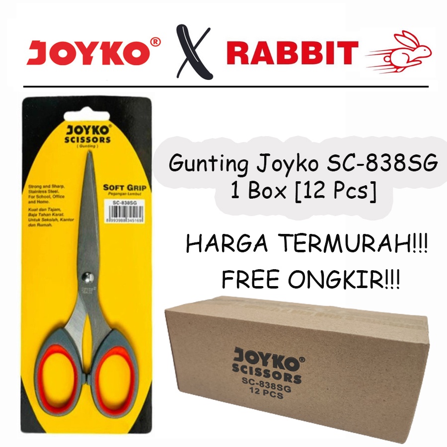 

Gunting Scissors Soft Grip Joyko [BOX] SC-828SG, SC-848SG & SC-848SG