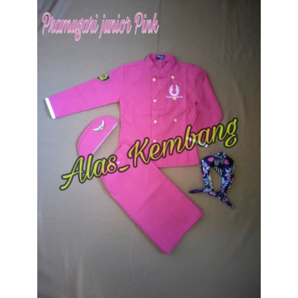 Baju Karnaval Profesi PRAMUGARI Anak Lengan PANJANG Rok PENDEK