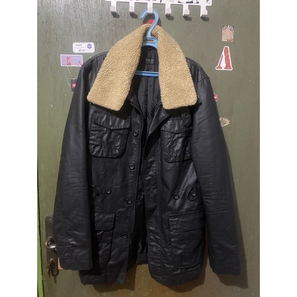 ZARA MAN LEATHER SHERPA