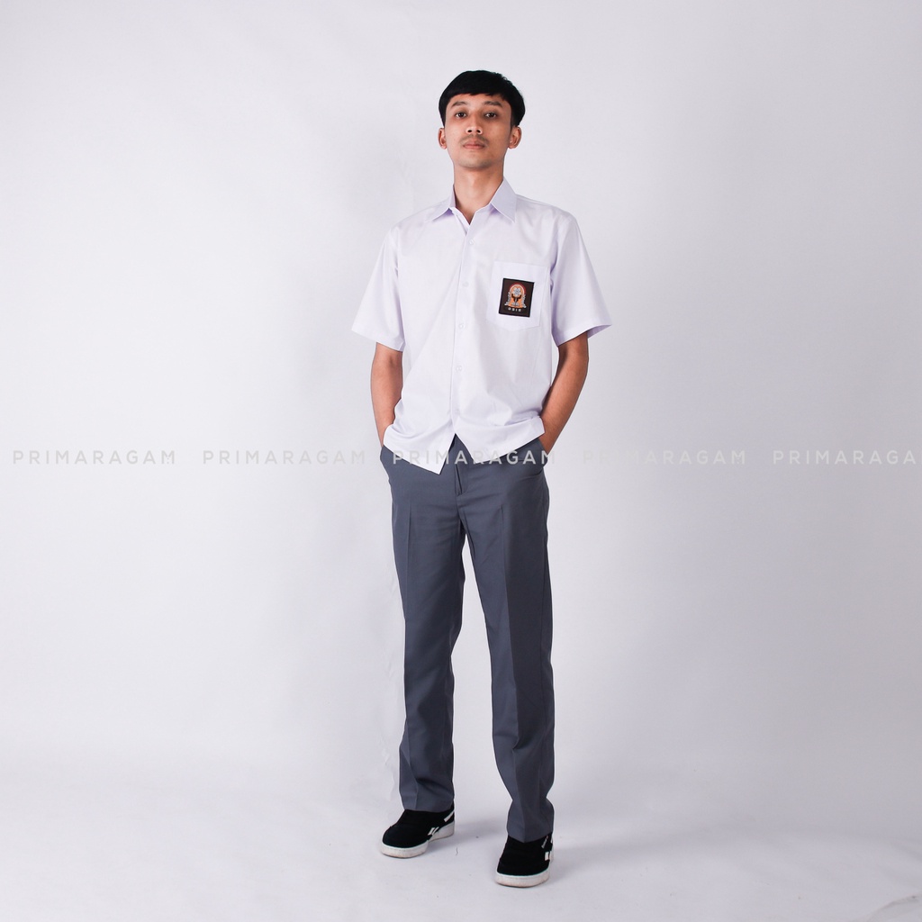 Primaragam Baju Putih Sekolah Sma Lengan Pendek Laki Laki Perempuan Kemeja Seragam Smk Osis