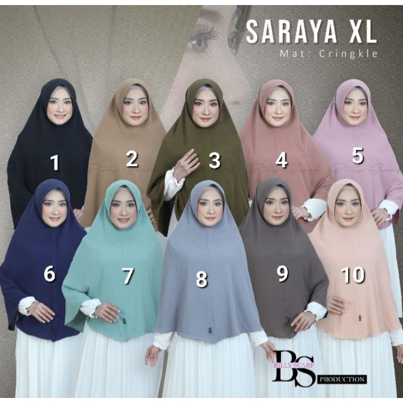 HIJAB KHIMAR SARAYA XL ORI BILLY SCRAF