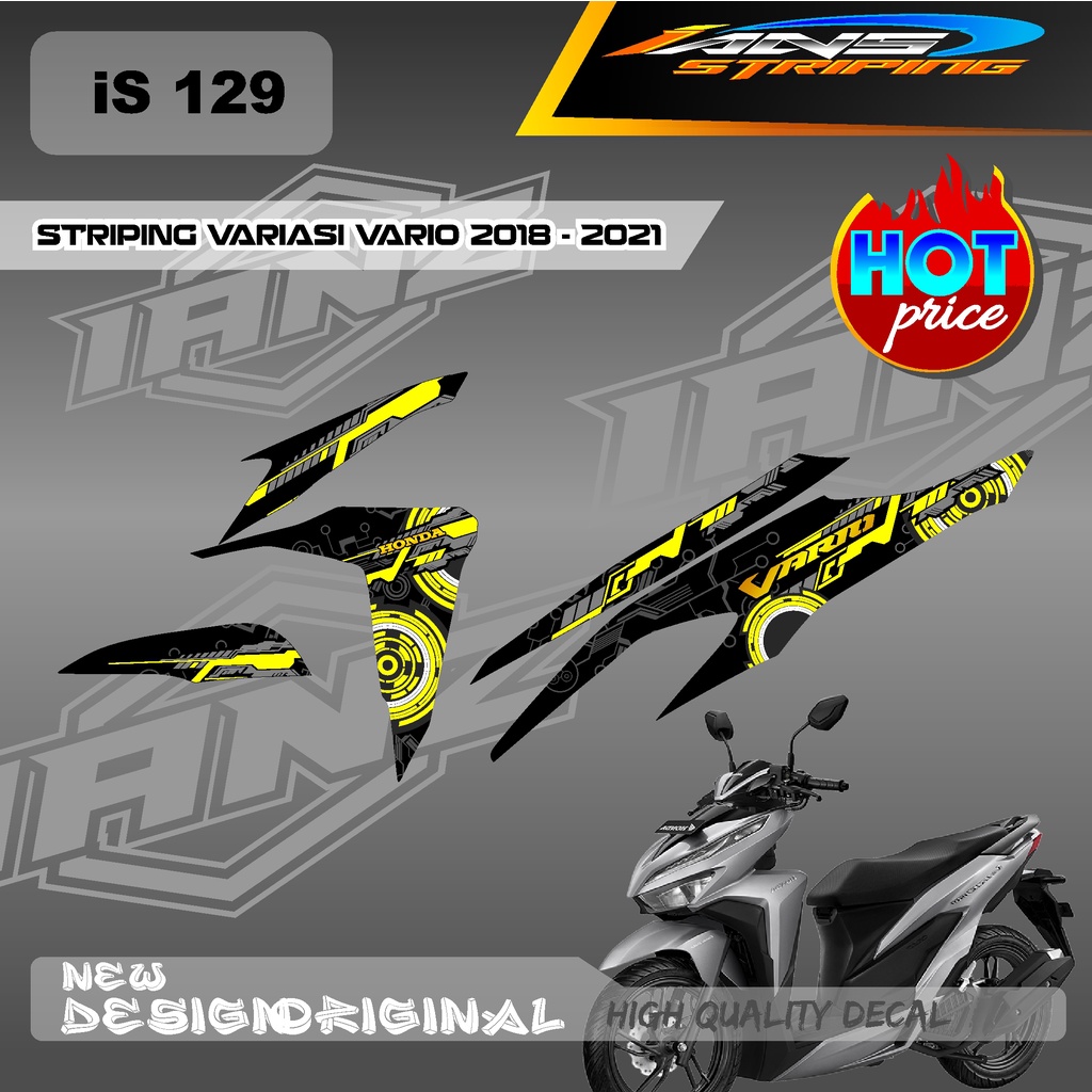 TERBARU STIKER VARIO 125 / 150 CUSTOM DESAIN KONSEP MENGGUNKAN BAHAN HOLOGARAM / NON HOLOGRAM IS129