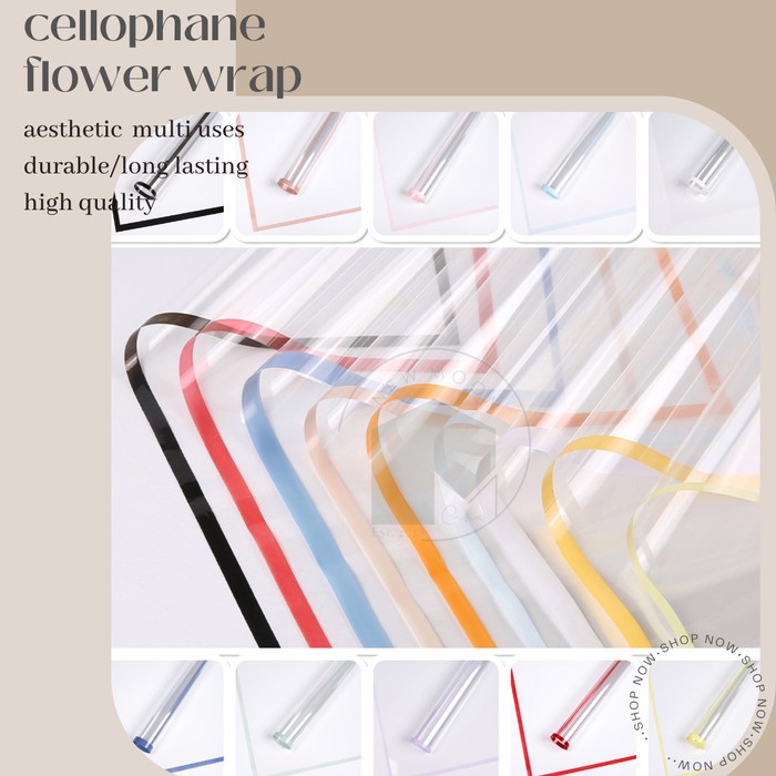 

Cellophane flower wrapping cellophane kertas bunga buket bouquet bungkus wrap [ Kemasan Isi 5 lembar Gratis Packing Tabung]