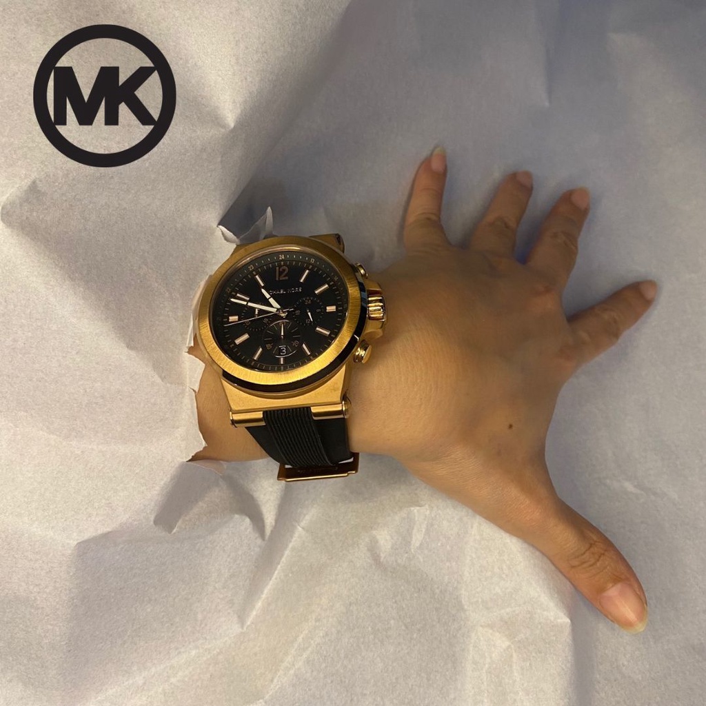 Preloved Michael Kors Jam Tangan Pria Dylan Chronograph MK8295 Black Authentic (READY STOCK)