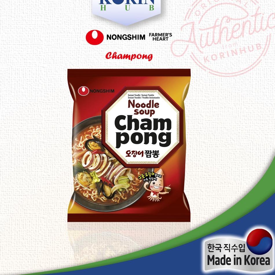 

『Perdana』 Nongshim Champong (Cumi - Cumi) 124g Made in Korea / Squid Champong / Cumi-Cumi / Ramyun Seafood / Cjampong / Nongshim Seafood / Mie Rasa Cumi-Cumi / Noodle Korea