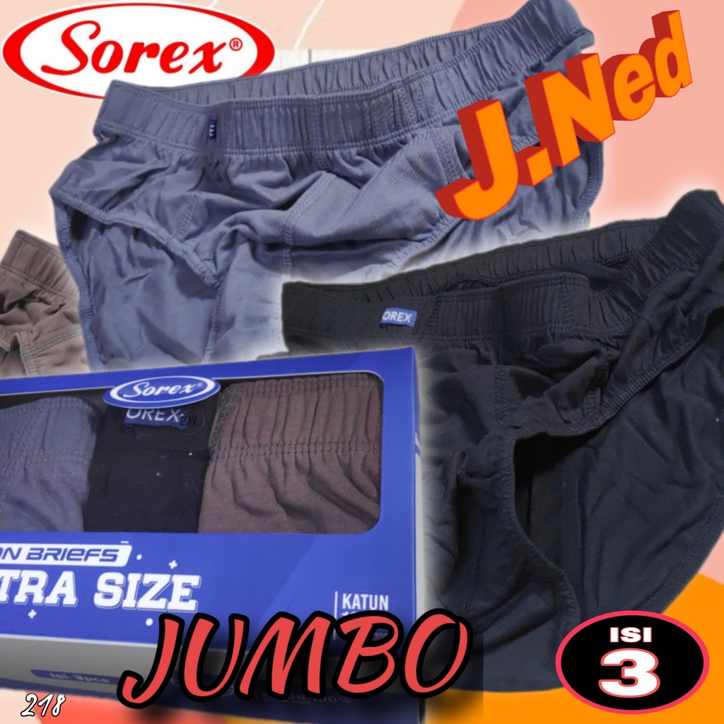 J218T - (per box isi 3) SOREX CELANA DALAM PRIA PRIA JUMBO BIG SIZE