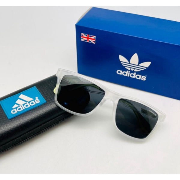 Jual NEW KACAMATA PRIA adidas polarized 58901 LENS BLACK FRAME WHITE Berkualitas