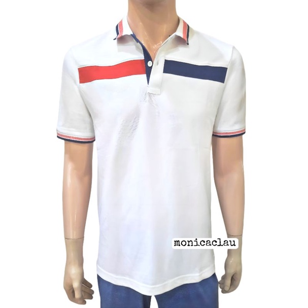 Kaos Polo Pria Poshboy Original Abiel Poloshirt Katun Putih tekstur pique