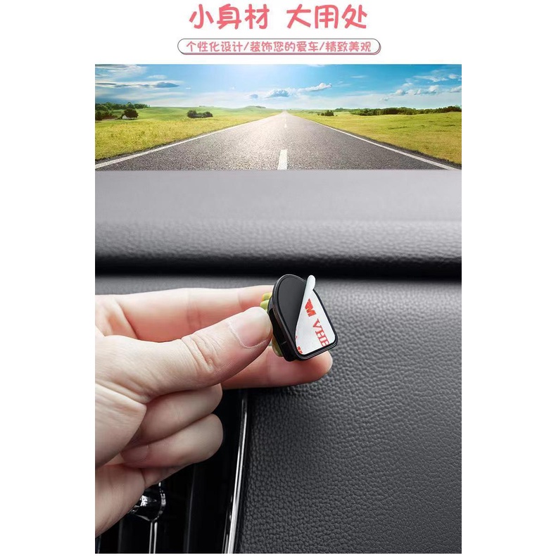 Car cartoon cute invisible hook, Hiasan Kait invisible Buaya Kecil