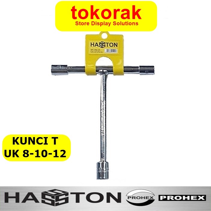 KUNCI T / Y 8,10,12 MM HASSTON PROHEX – KUNCI SOK 3 UKURAN - T SHOCK