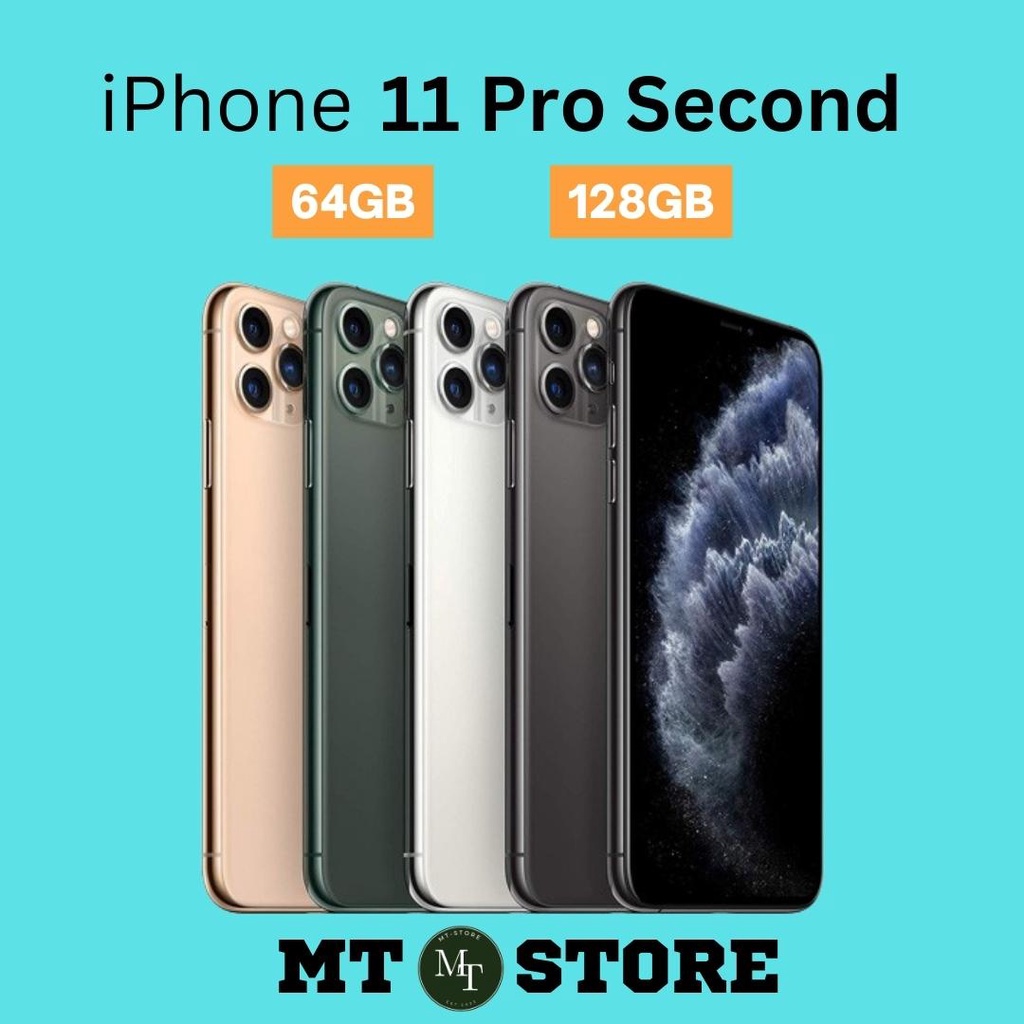 iPhone 11 Pro 64gb 256gb 512gb Green Gray Silver Gold MT-Store Bekas Garansi Ibox